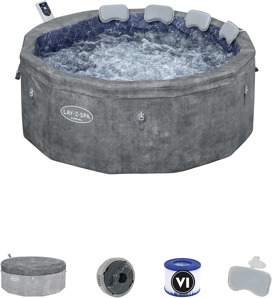 jardinite - Spa Carrara Smart AirJet - 170x170x65cm - 4-6 pers, appli contrôle