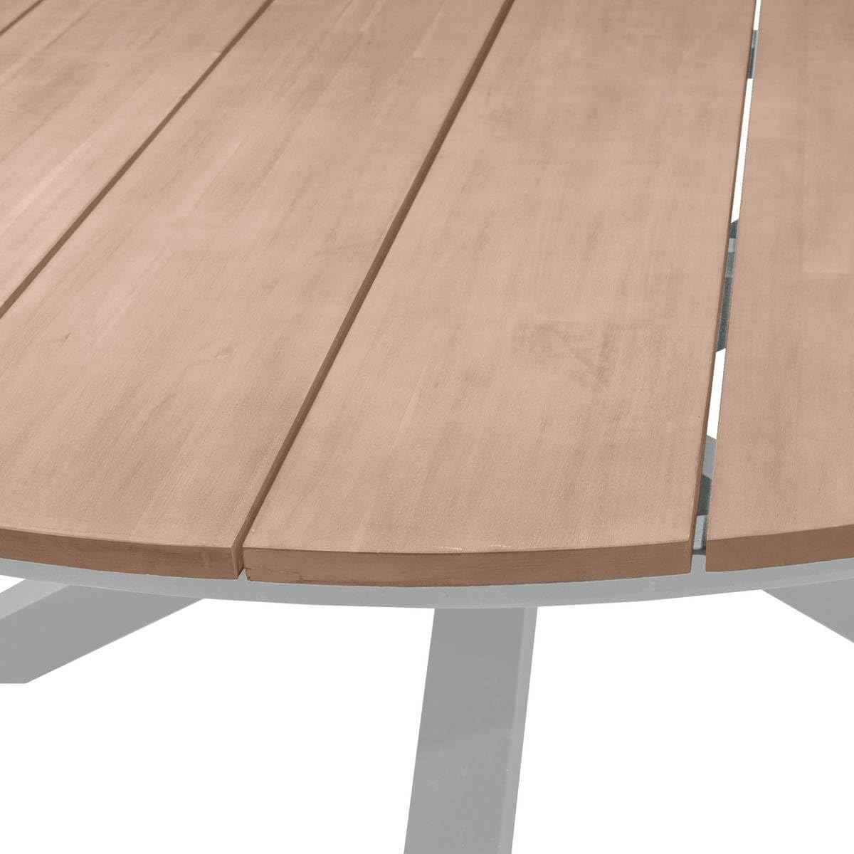 jardinite - Oriengo - diamètre 160 cm - aluminium acacia 8 places