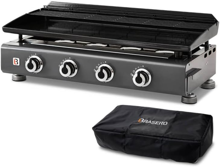 Favex - Plancha Silvia II G - 84x34 cm - 4 feux, 7,5kW, housse incluse