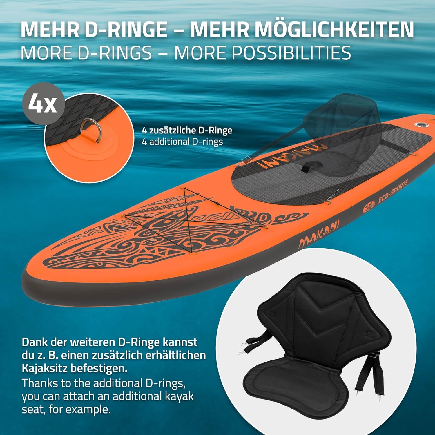 jardinite - Stand Up Paddle Série - 305/308/320/380 cm - PVC, 120/150 kg, ép. 10/15 cm