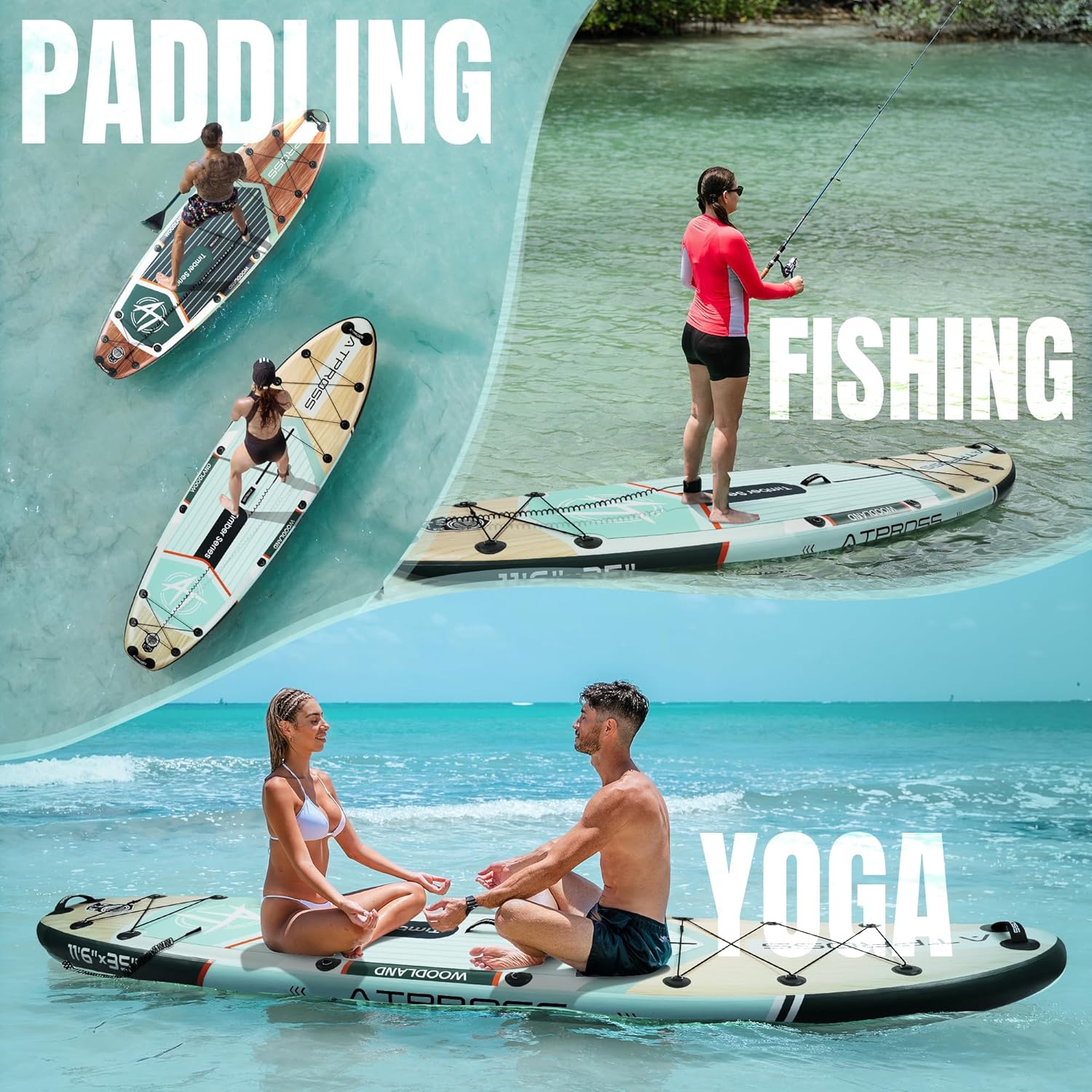 Planche à pagaie gonflable - adulte - 350x89x15 cm - 200 kg, kit SUP, grande stabilité