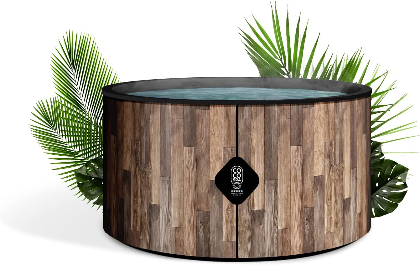jardinite Nordik Spa Gonflable - 150 cm de diamètre - 800 litres - Moteur 2240 W - 2 à 4 Personnes - Massage 140 Jets