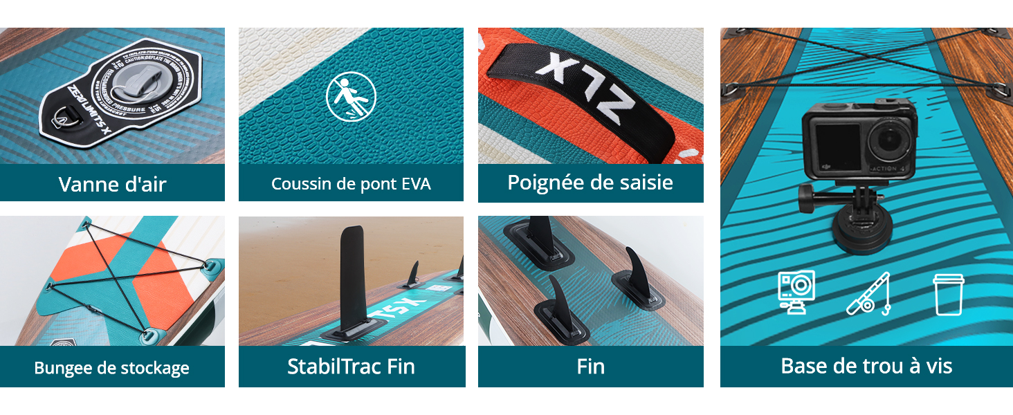 ZLX Paddle Gonflable Adulte 2 Place