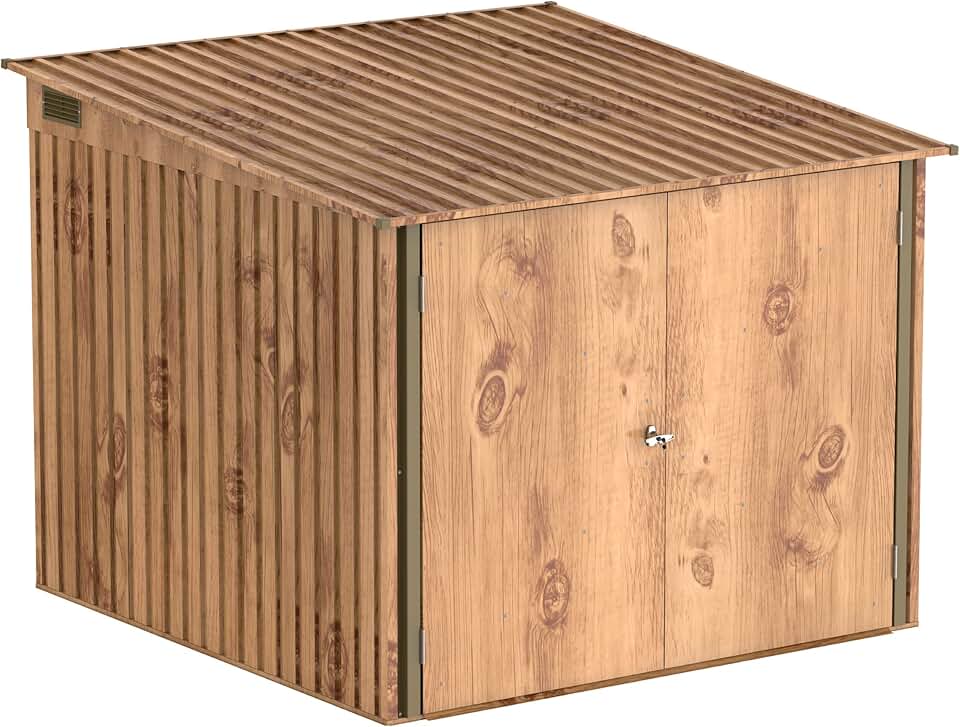 jardinite - Abri à vélos 4 vélos - 203x202x140 cm - métal, portes verrouillables