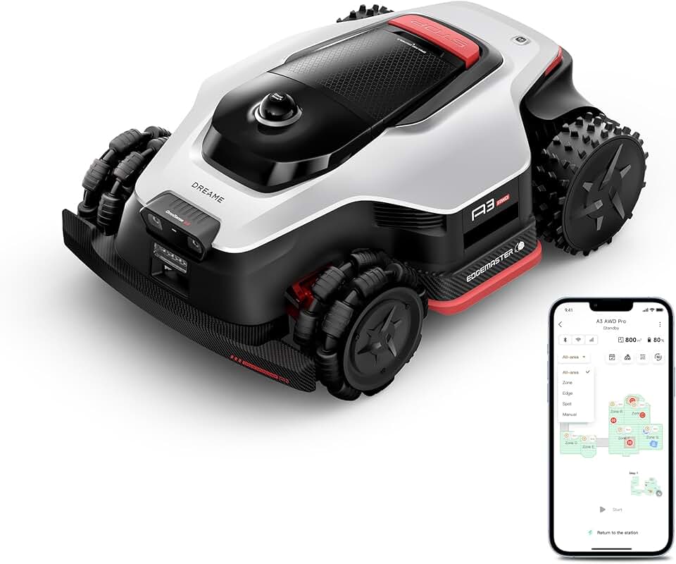 jardinite - A3 AWD Pro - 3500 m² - AWD, LiDAR 3D, IA, pente 80%, bord <3cm