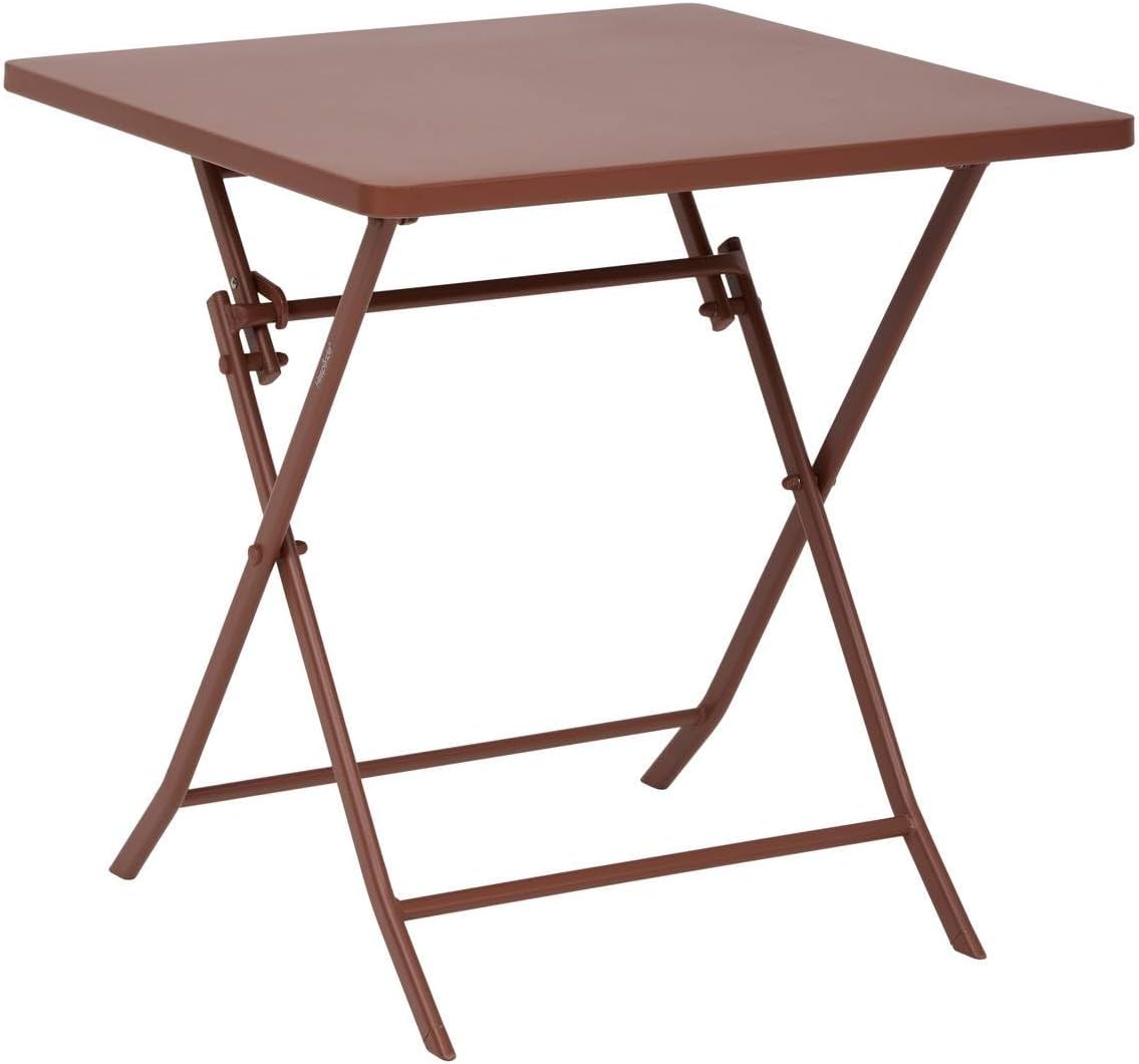 jardinite - Greensboro - 2 places 70x70cm - table pliante acier acajou