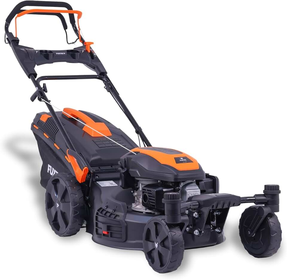 jardinite Tondeuse à Gazon Thermique 4 en 1 avec Roues Avant Pivotantes FX-RM5170agile - 2,9kW | Largeur de Coupe 51cm | 25mm-75mm Bac 60L, Mulching & éjection latérale