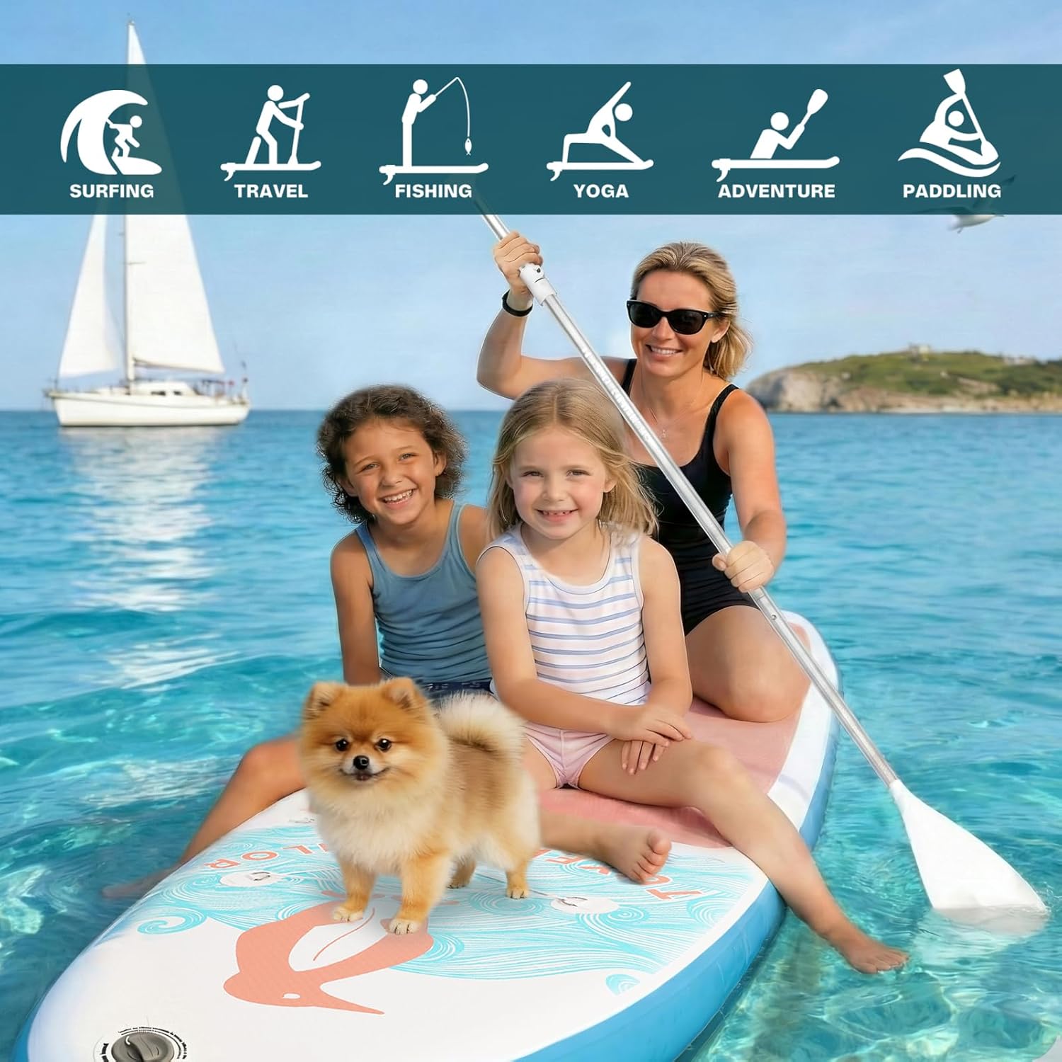 jardinite - SUP gonflable adulte 320cm - stable, kit complet