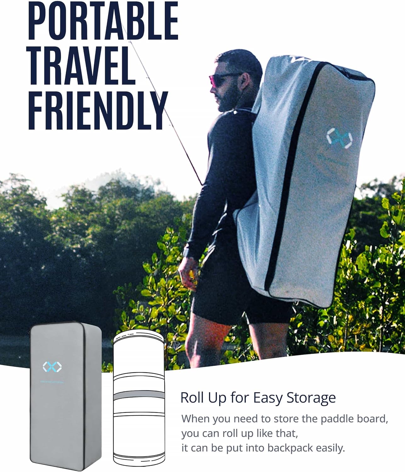 ZLX Paddle Gonflable 350 x 89 cm Extra Large Sup | Planche Stable Antidérapante, Aileron Amélioré, Accessoires Premium, Sac & Pompe Haute Pression, pour Adultes Tous Niveaux avec Siège Gonflable