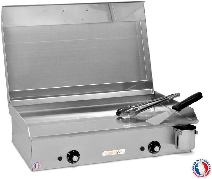 PLANCHAELEC - Plancha électrique NEO - inox, 65x43x18 cm, thermostat réglable, pour 10 personnes - E-650-2400W