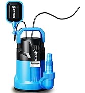 jardinite Pompe submersible 17000 l/h, aspiration à plat jusqu'à 1 mm, hauteur de refoulement max. 9 m, profondeur d'immersion max 7 m, ...