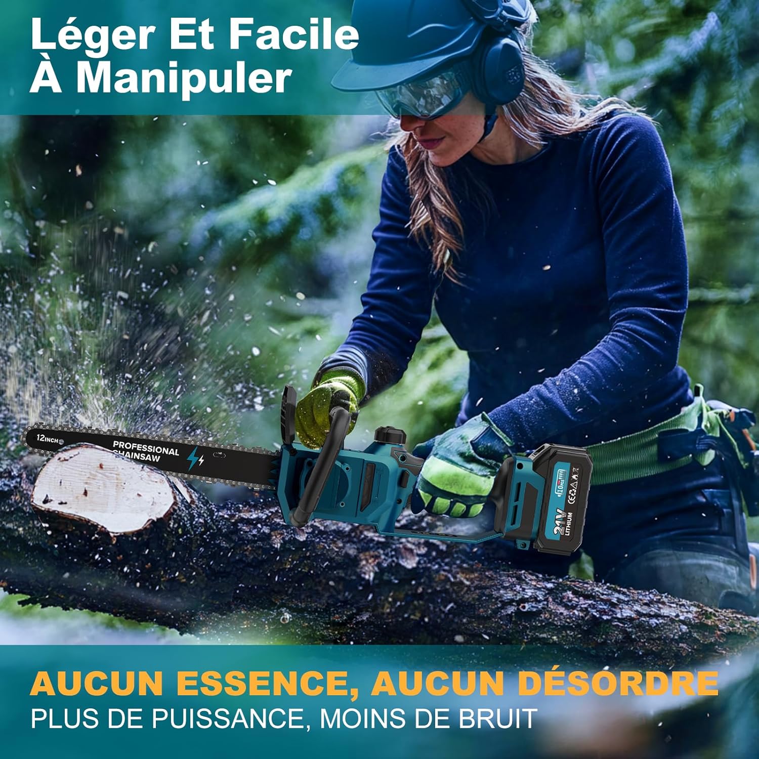 PowerCut - X13 série - tronçonneuse 12 pouces - 2x4000mAh, brushless 1800W PowerCut X13