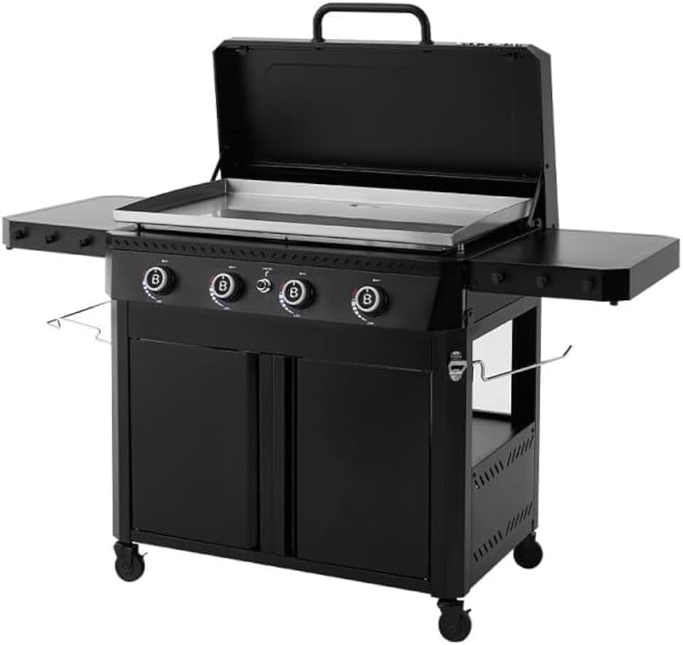 Favex - jardinite Stellar série - 86x53 cm - Plancha gaz 4 feux, capot, 16kW