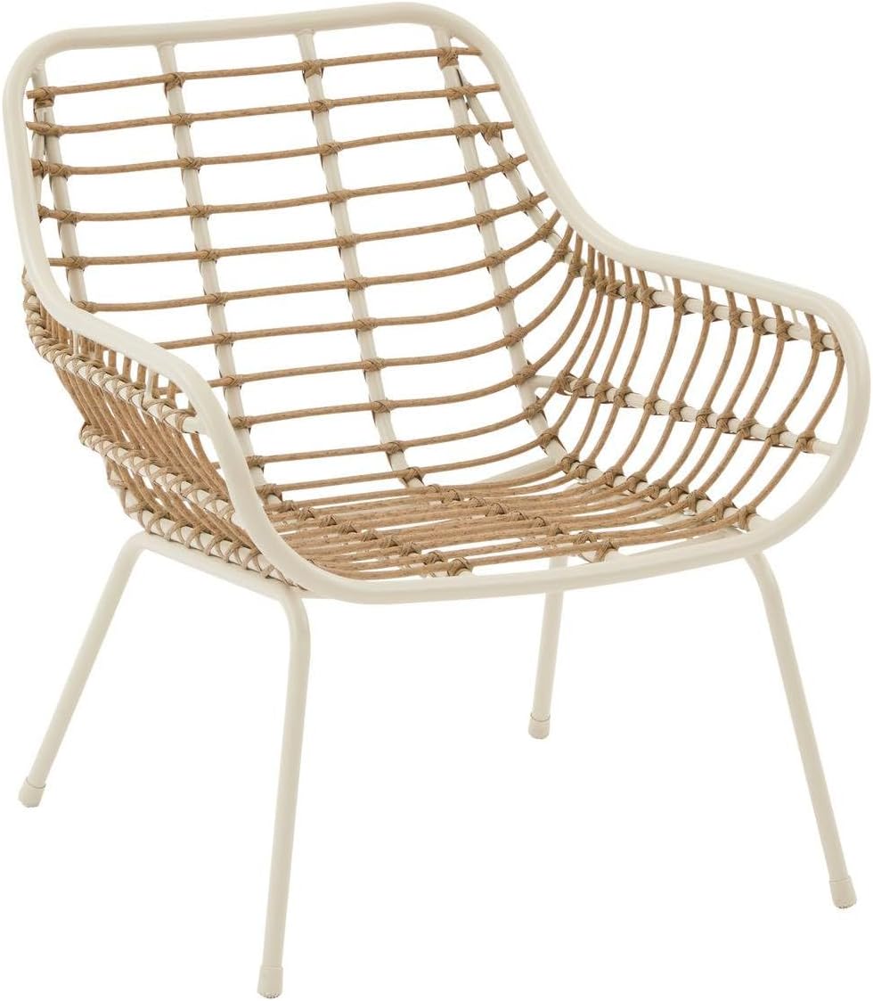 jardinite - Paopao Duo - Compact, résine tressée, coussins - Argile, acier anti-corrosion