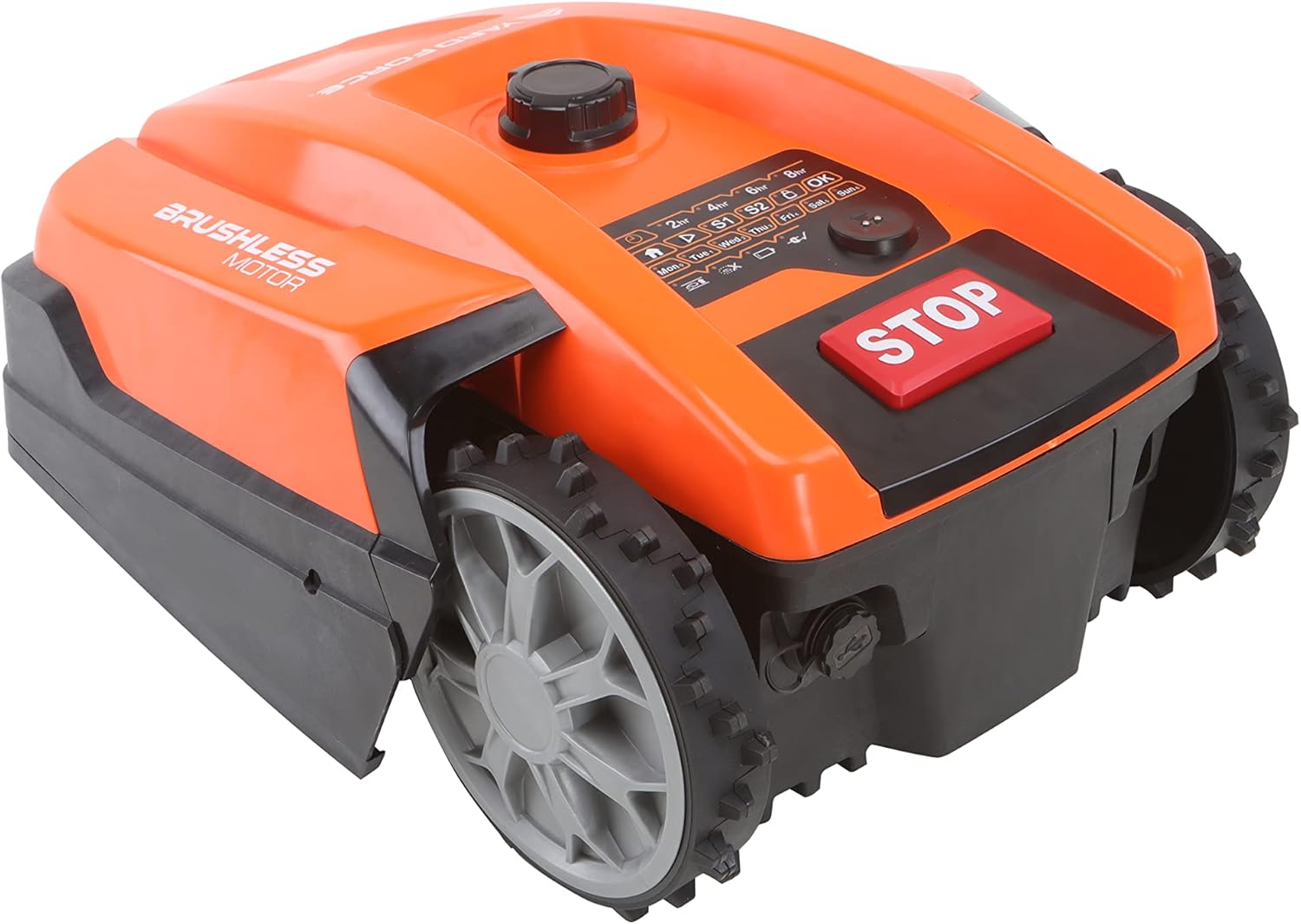 jardinite - Robot tondeuse Classic - 500m² - Bluetooth, noir/orange