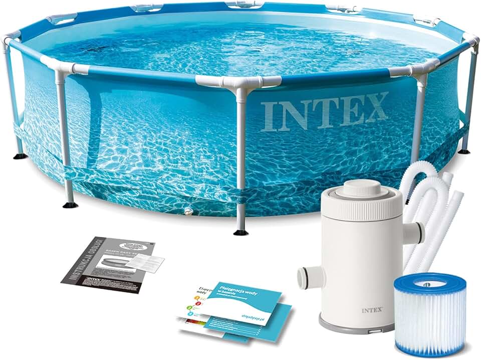 jardinite - Kit Piscinette Tubulaire Ocean - ø3,05x0,76m - montage rapide