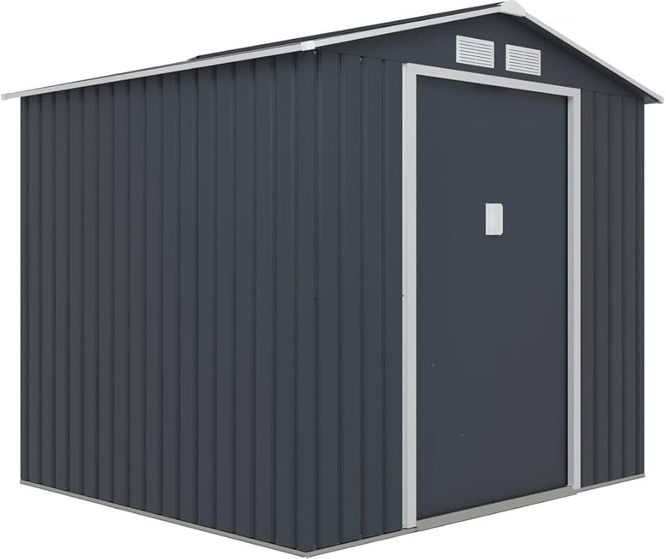 Abri de Jardin métal Vegas - 4,07 m² - Gris