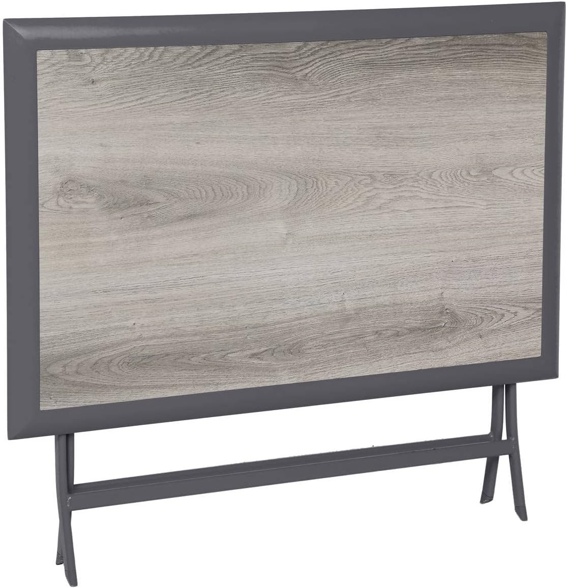 jardinite - Azua - table pliante rectangulaire, 4 places, aluminium epoxy, gris fumé