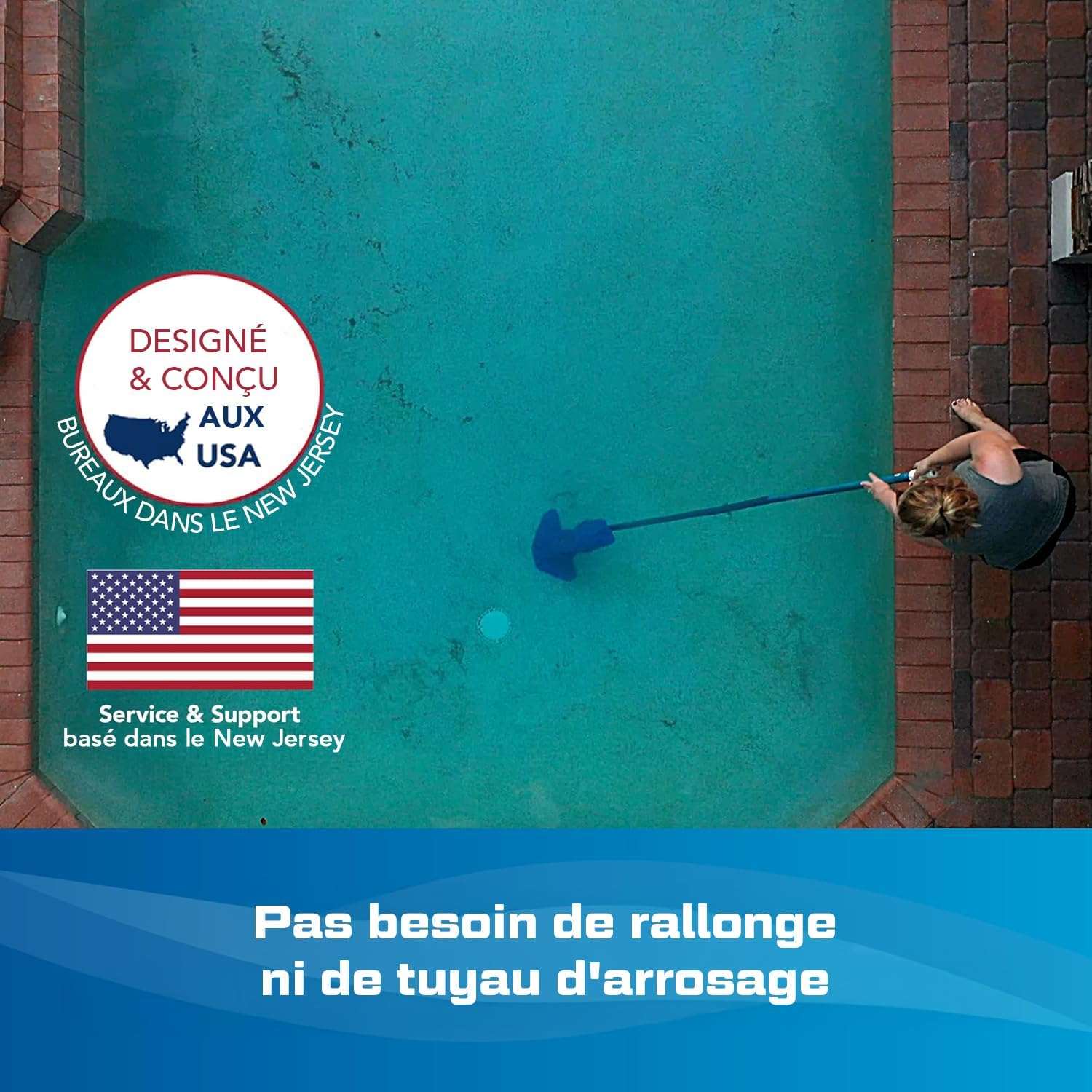 Water Tech - jardinite Max Li - aspirateur piscine sans fil, puissance accrue, moteur P30, spa, CG