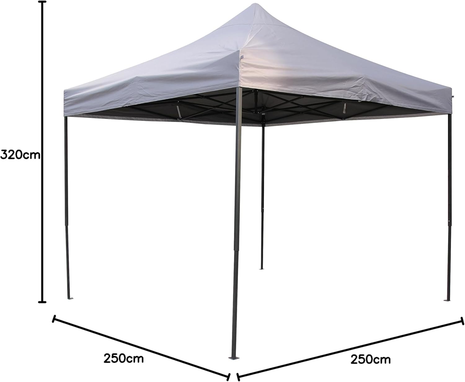 jardinite - Tonnelle série résistante - 3x3m - étanche, gris métallisé
