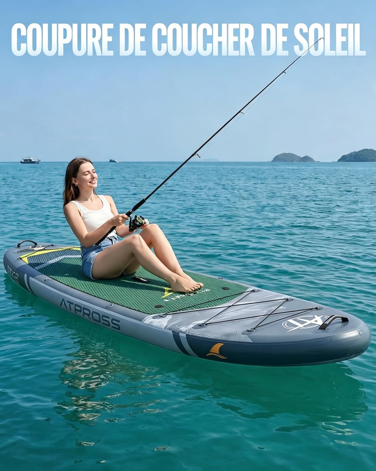 Stand Up Paddle Gonflable Adulte avec Siège Kayak & Accessoires, 320x84cm Planche de Sup Extra Large pour 2 Personnes, Charge 200kg, Kayak Gonflable 2 Places Stable et Antidérapant pour Surf