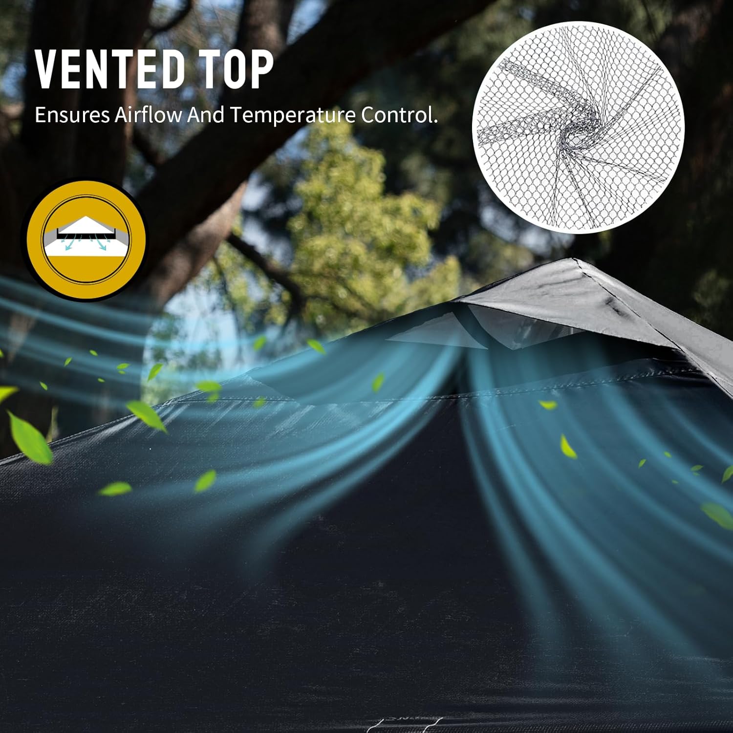 jardinite - tonnelle pliante - 3x3m - imperméable UPF50+, sac, sacs de sable