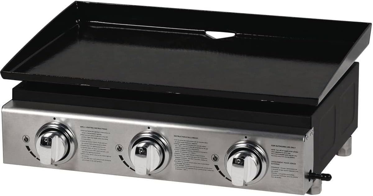 Plancha - Presto 3 brûleurs - 7,5kW - 60x40cm - Gris