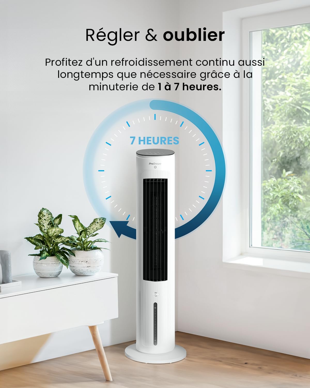 jardinite - OmniAir - 5L - 3 vitesses, 4 modes, minuterie 7h, clim mobile