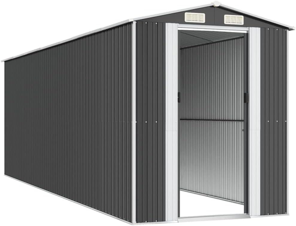Abri de jardin - anthracite acier galvanisé - 192x606x223 cm - structure extérieure spacieuse - 3147454
