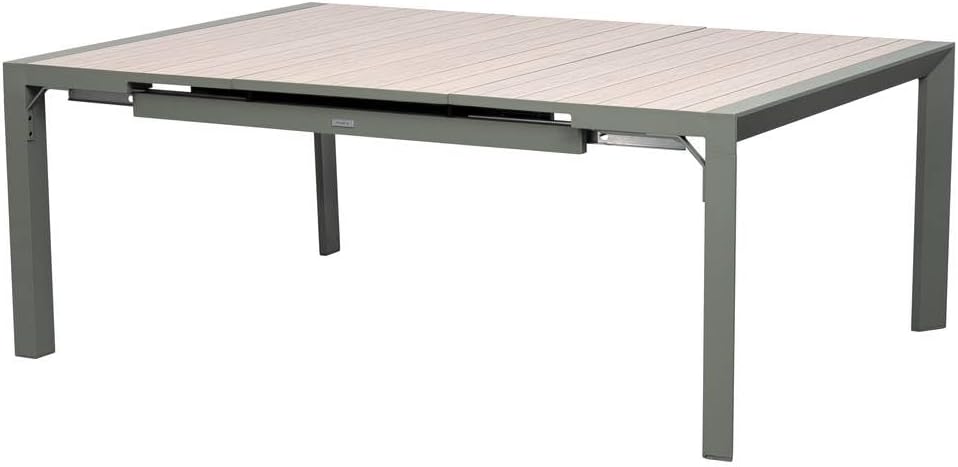 jardinite - Evasion - table extensible 10 places - alu et effet bois