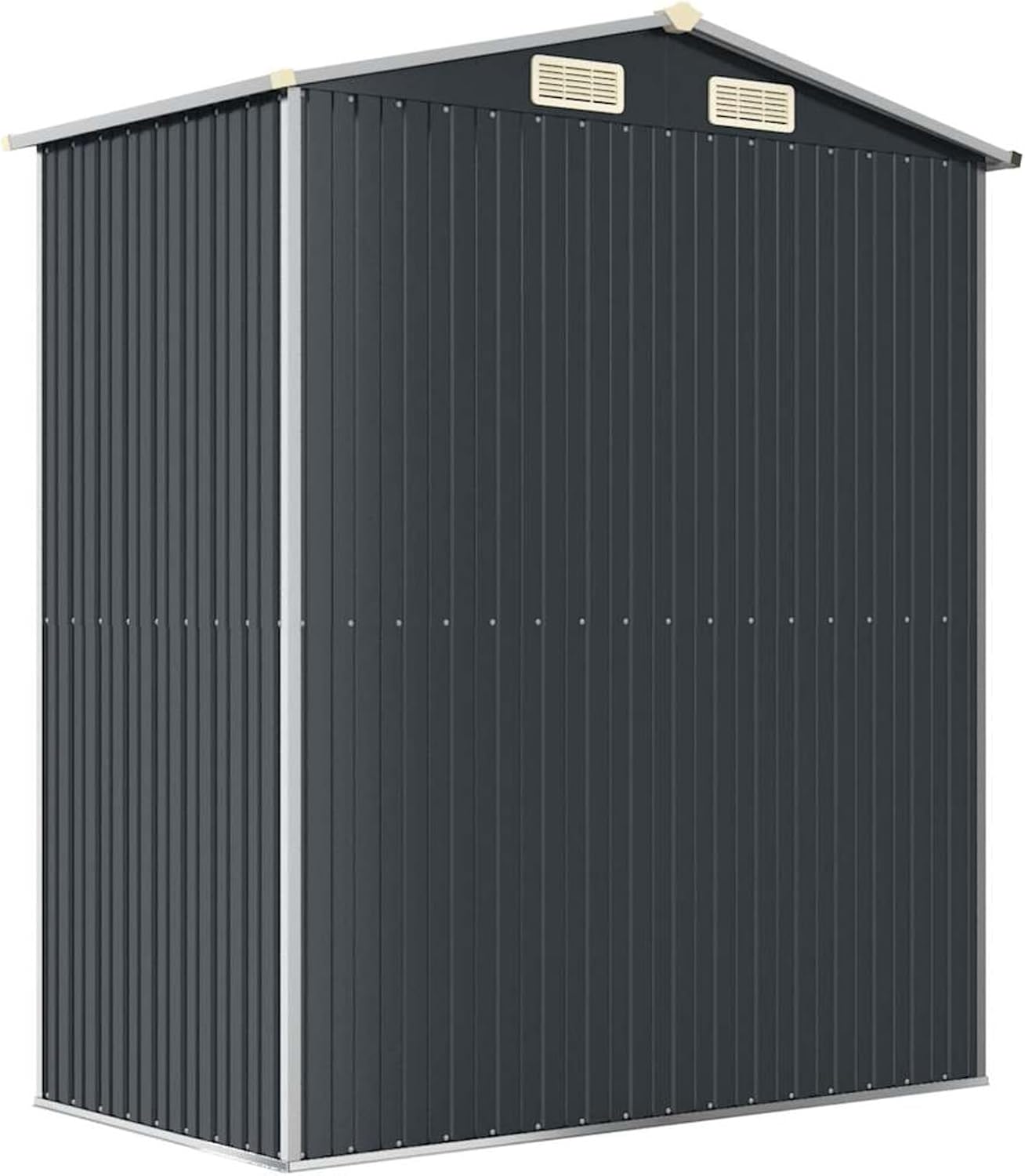Abri de jardin extérieur acier galvanisé 192x108x223cm, anthracite