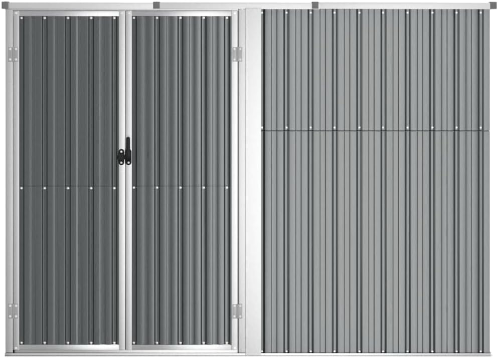 jardinite Abri à Outils de Jardin Gris 225x89x161 cm Acier galvanisé, Maison & Jardin, Pelouses & Jardins, Vie en extérieur, Structures extérieures, Cabanes & abris de Jardin, Gris, (Poids 36.62KG)