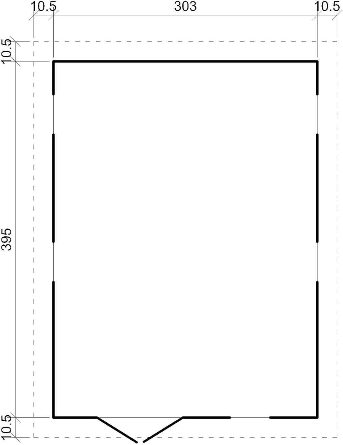 ABRI de Jardin en Bois Exterieur avec Les PLANCHERS IMPRÉGNÉ - en Pin/épicéa- H226x324x416 cm/12 m²- Construction de Panneaux- Rangement pour vélos, Remise à Outils- jardinite M336+M336G