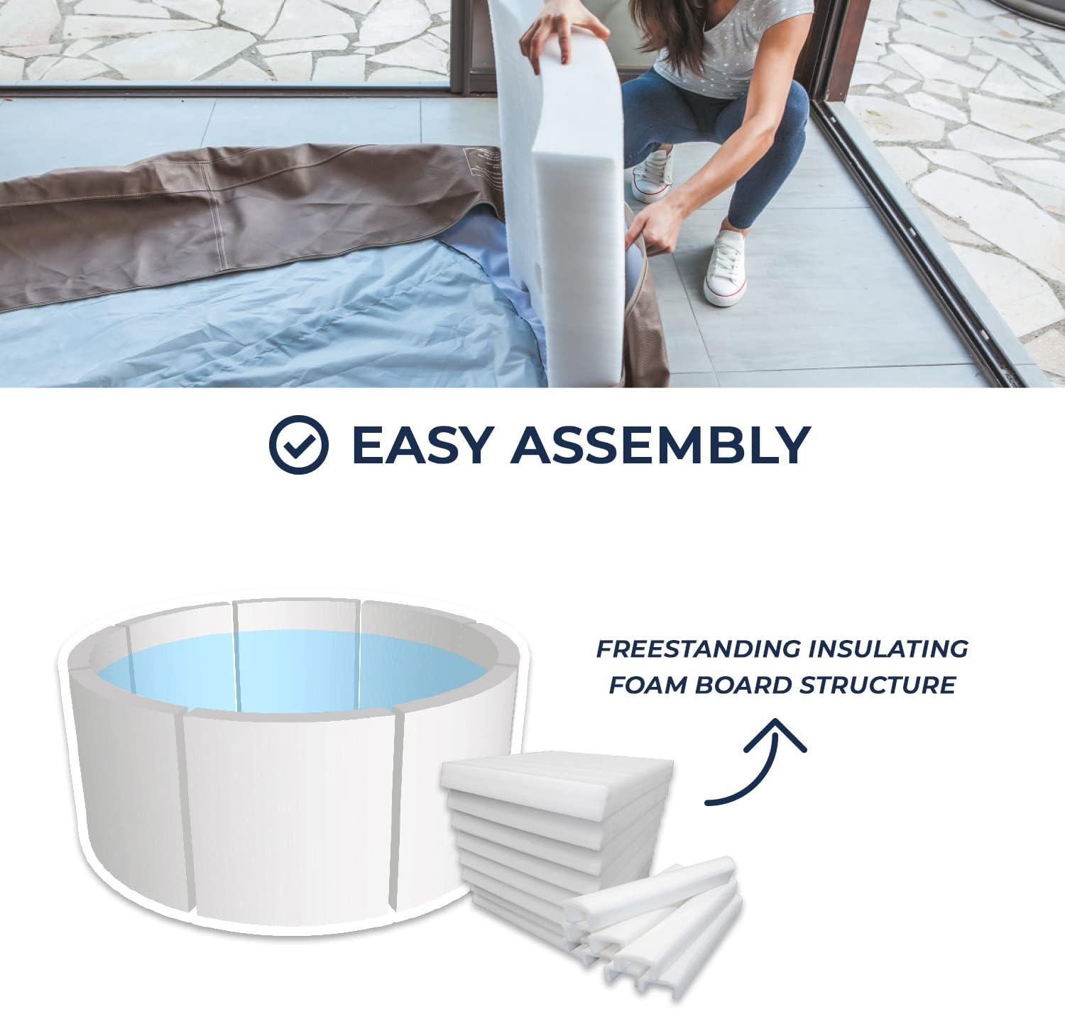 NetSpa - Octopus semi-rigide 4 à 6 places, mobilier inclus, SP-OCT165/MOB2