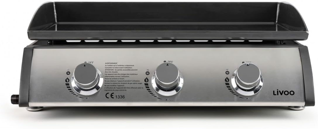 Plancha gaz - acier émaillé 61x38cm - 7,5kW - DOC277