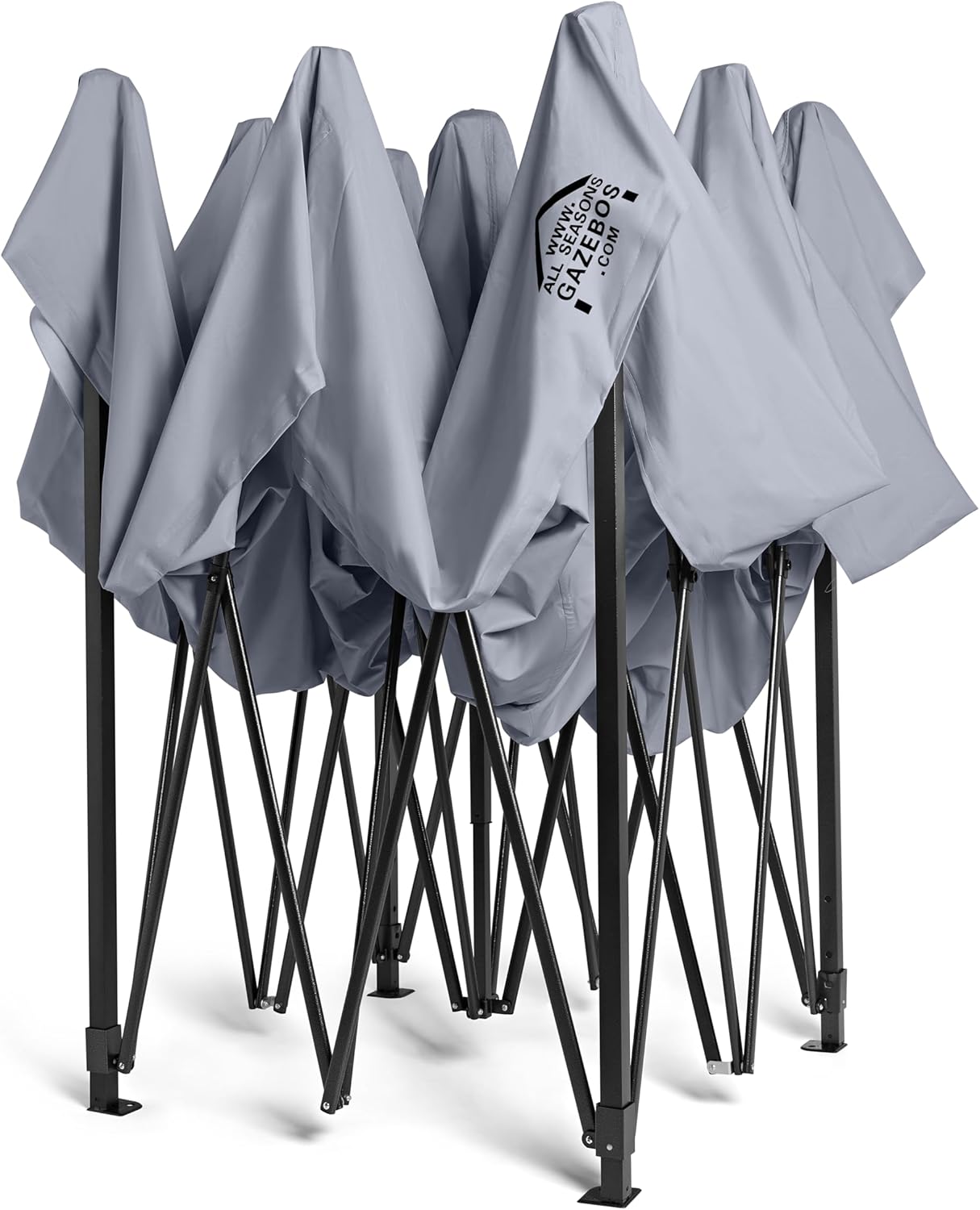 jardinite - Tonnelle série résistante - 3x3m - étanche, gris métallisé