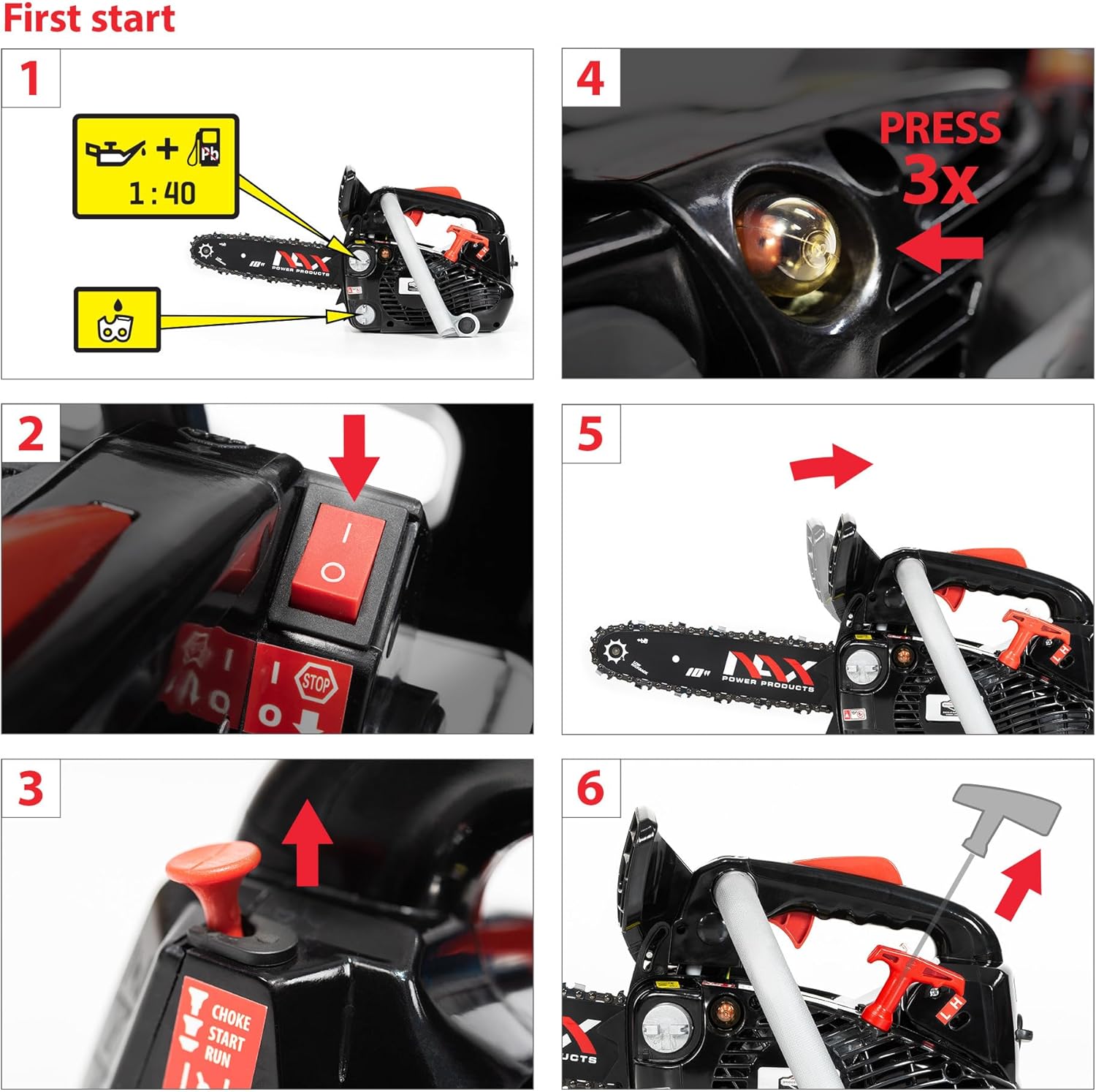 NAX POWER PRODUCTS 100C moteur 25,4 cm3 0,75 kW Briggs & Stratton produit sous licence guide 10