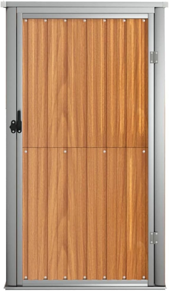 Abri de Jardin - Marron 88x89x161 cm, acier galvanisé, robuste