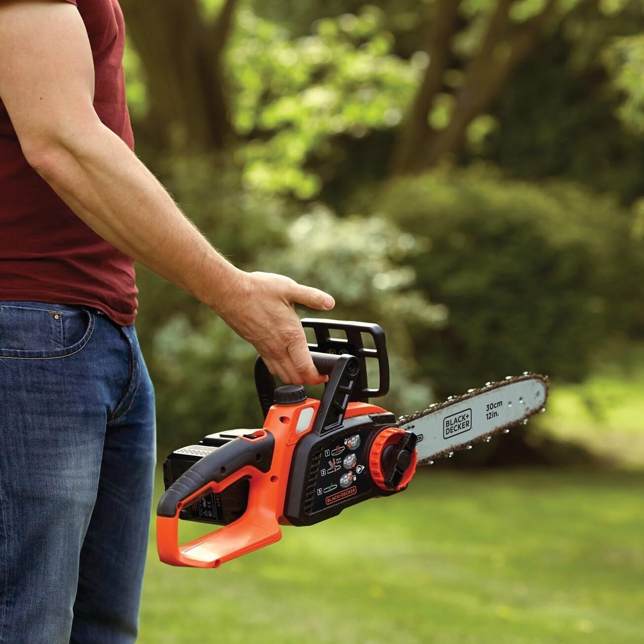 jardinite - Tronçonneuse 36V 30cm, batterie 2Ah, lubrification auto, tendeur sans outil - GKC3630L20-QW