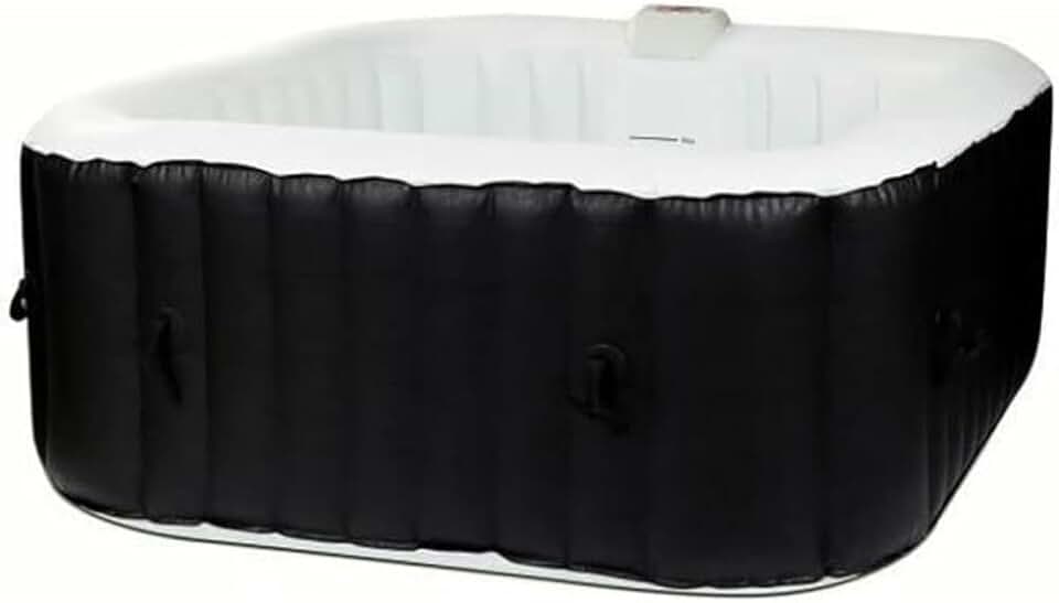 jardinite - Spa gonflable carré - 155 x 65 cm - 4 personnes, laminé