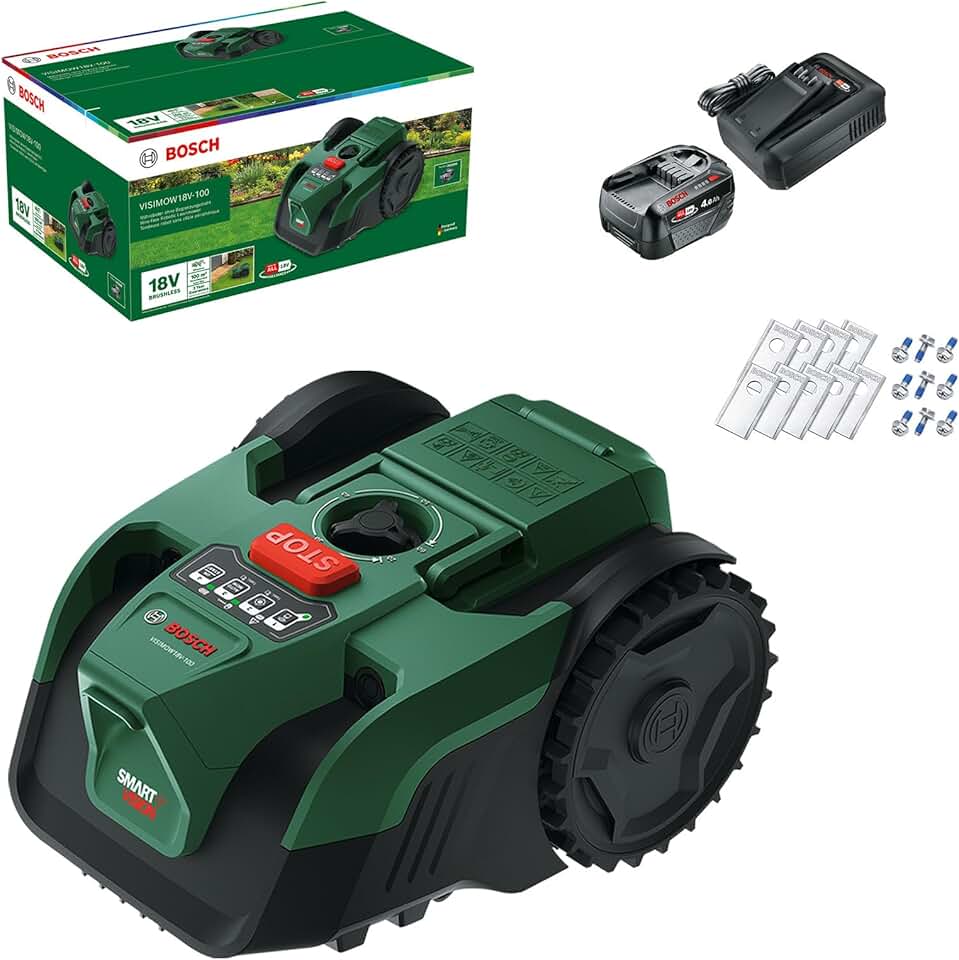 jardinite - VISIMOW série - 16 cm, 20-60 mm - robot tondeuse sans-fil - VISIMOW18V-100