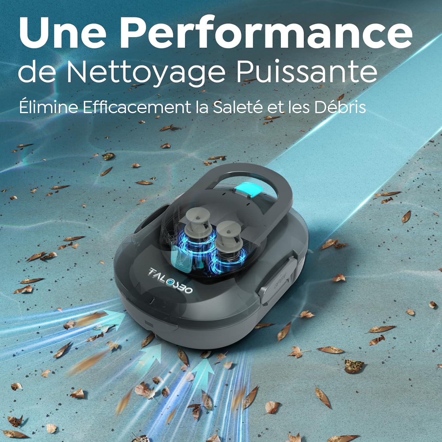 S1PRO Robot piscine sans fil, 120 min autonomie, compact, 2,5h charge, 100m² max S1PRO