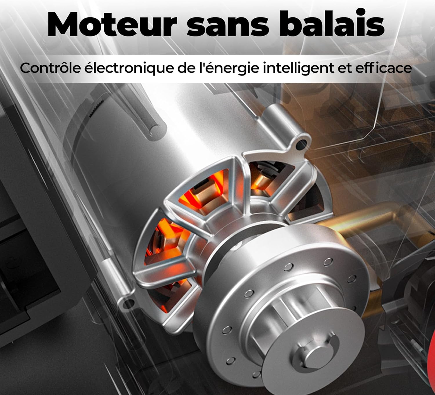 jardinite - Tronçonneuse sans fil 40V - 38 cm - Moteur brushless, 2 batteries 4 Ah