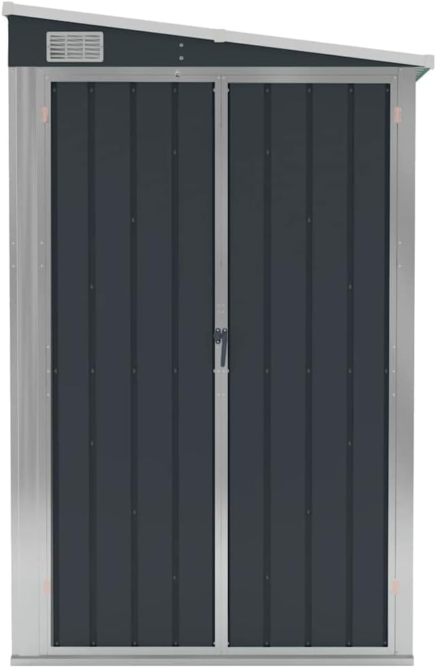 jardinite Abri de Jardin Mural Anthracite 118x382x178 cm Acier,Structures extérieures, Cabanes & abris de Jardin,316231