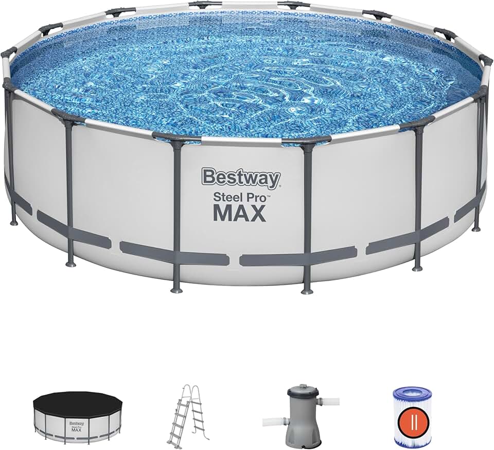 jardinite - Steel Pro Max série - 4,27x1,22m - piscine hors sol ronde