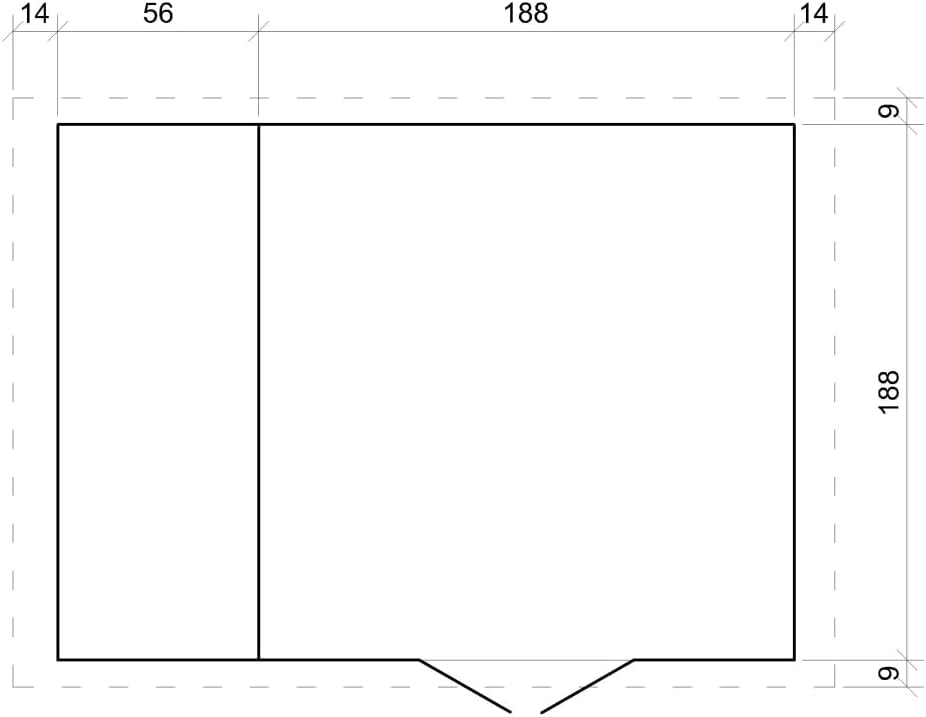 Abri de Jardin en Bois et Range bûches extérieur - Stockage extérieur I206xL272xH218 cm/ 3,53 + 0,97 m2 Petit abri à Outils, Local à vélos - jardinite M386