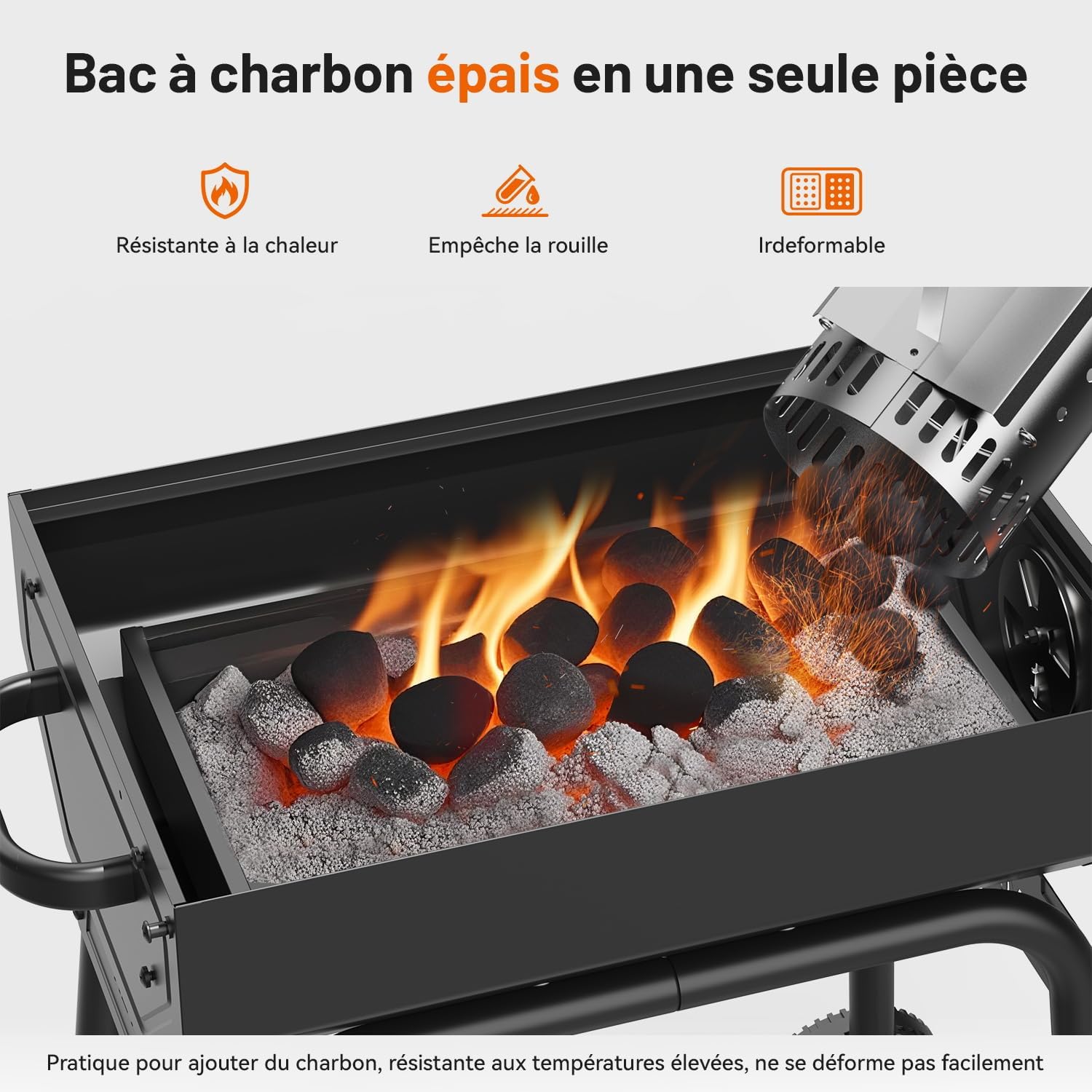 jardinite 23 pouces barbecue pentagonal, chromé, 469 Sq In-23 Pouces