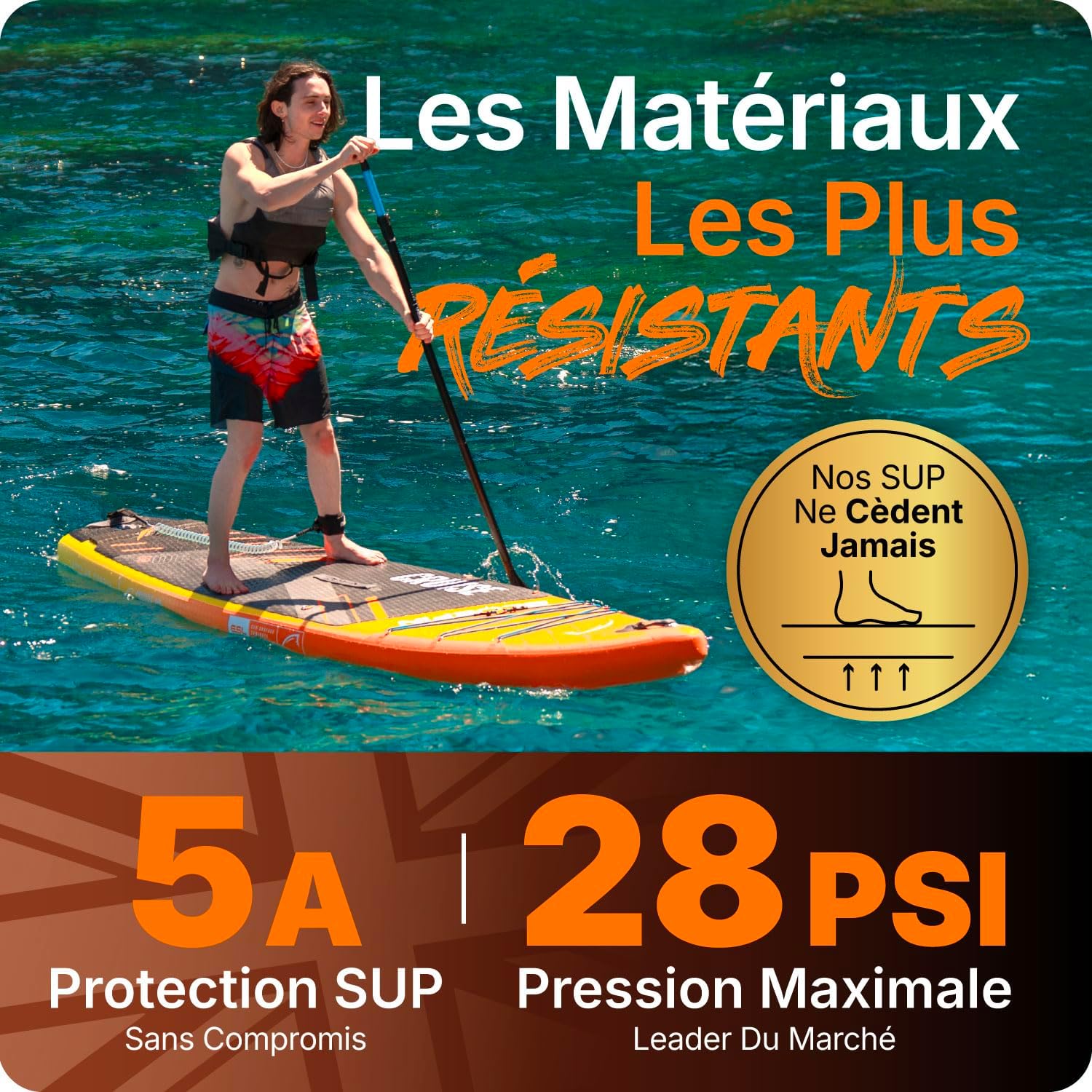 Bluefin - Cruise 10'8 - 325x15,2cm - planche SUP antidérapante légère