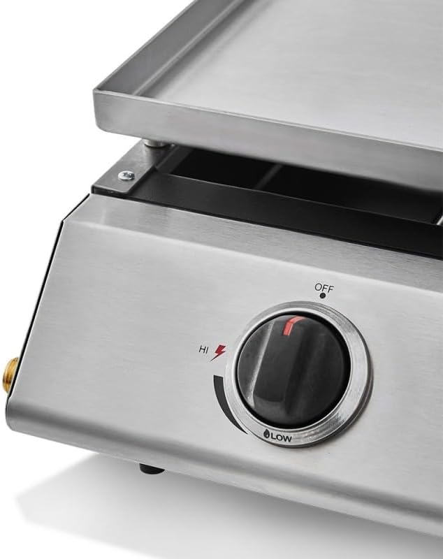 Cooking Box - Plancha gaz Cadix 2 feux - 45,5x36cm inox, tiroir graisse, 6 convives, 6,3 kW - FBT6524/01
