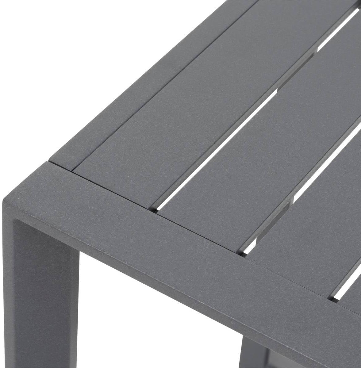 jardinite - Allure Graphite - 79x79x30cm - Table basse jardin alu